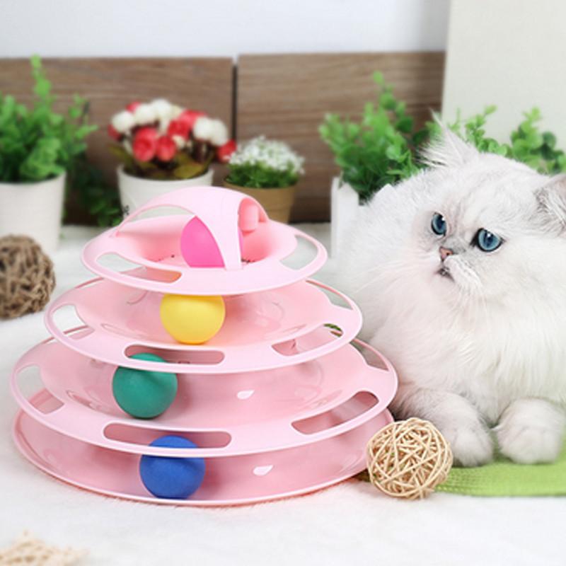 Juguete de torre 4 niveles para gatos Juguete de torre 4 niveles para gatos