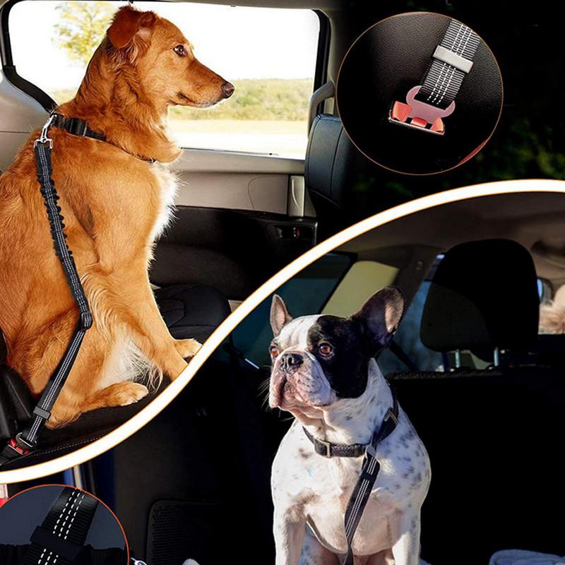 Cinturón Coche Perro 2 Unidades ·Elástico ·Fuerte Mosquetón ·Fabricado En Nylon ·Ajustable ·Alta Seguridad ·Previene Lesiones Cinturón Coche Perro 2 Unidades ·Elástico ·Fuerte Mosquetón ·Fabricado En Nylon ·Ajustable ·Alta Seguridad ·Previene Lesiones
