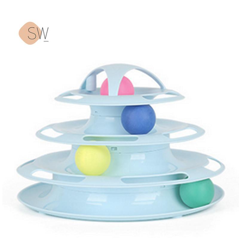 Juguete de torre 4 niveles para gatos Juguete de torre 4 niveles para gatos
