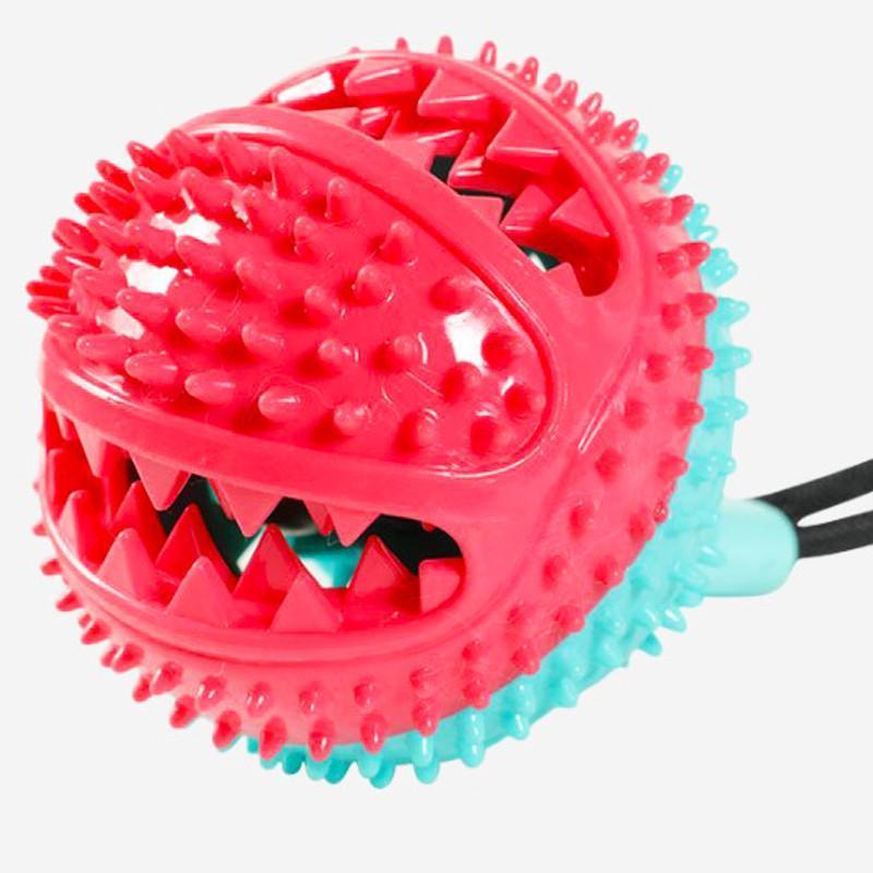 Pelota de goma con ventosa y cuerda para perros Pelota de goma con ventosa y cuerda para perros