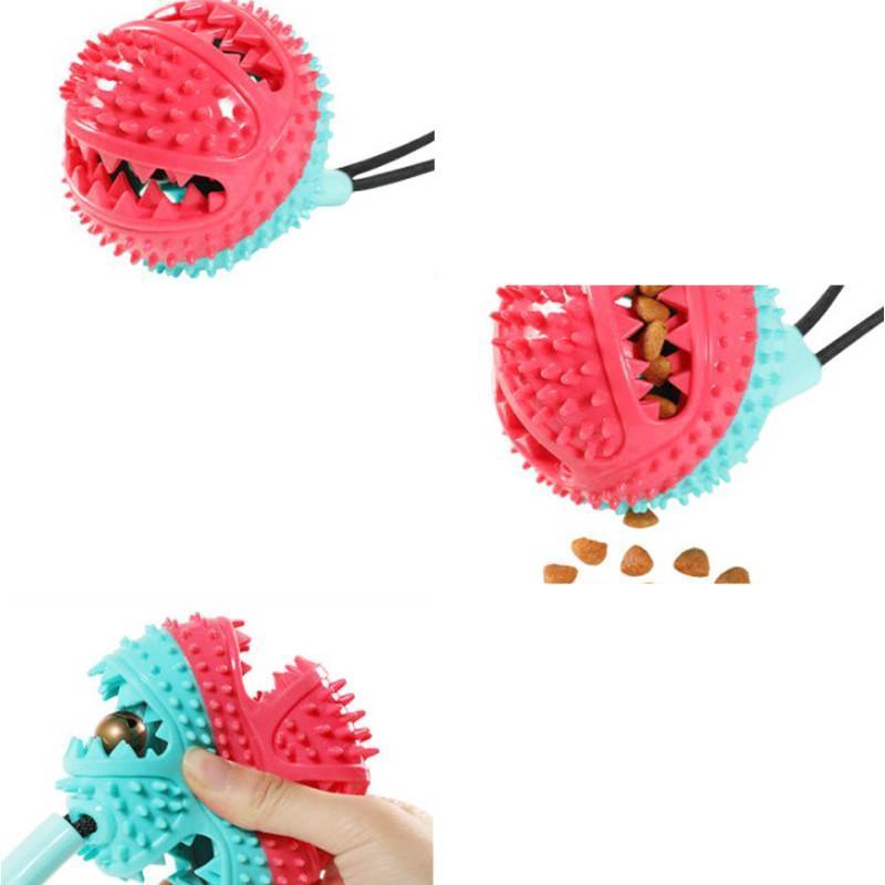Pelota de goma con ventosa y cuerda para perros Pelota de goma con ventosa y cuerda para perros