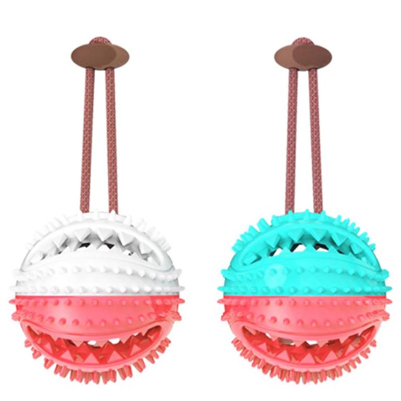 Pelota de goma con cuerda juguete para perros Pelota de goma con cuerda juguete para perros
