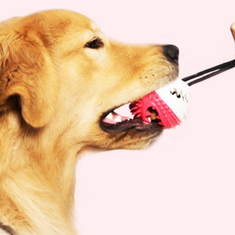 Pelota de goma con cuerda juguete para perros Pelota de goma con cuerda juguete para perros