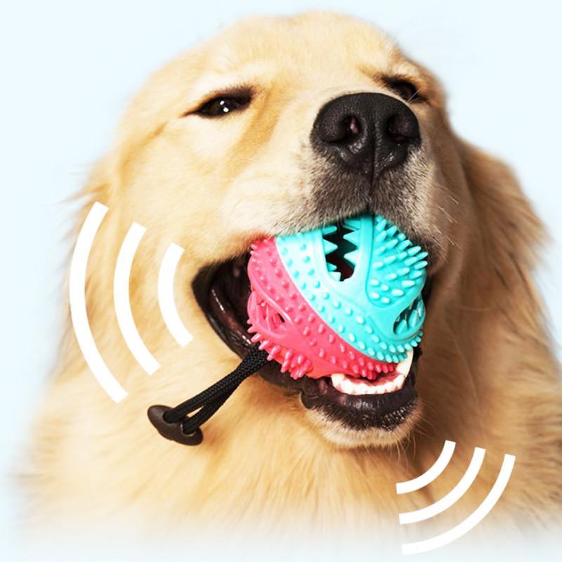 Pelota de goma con cuerda juguete para perros Pelota de goma con cuerda juguete para perros